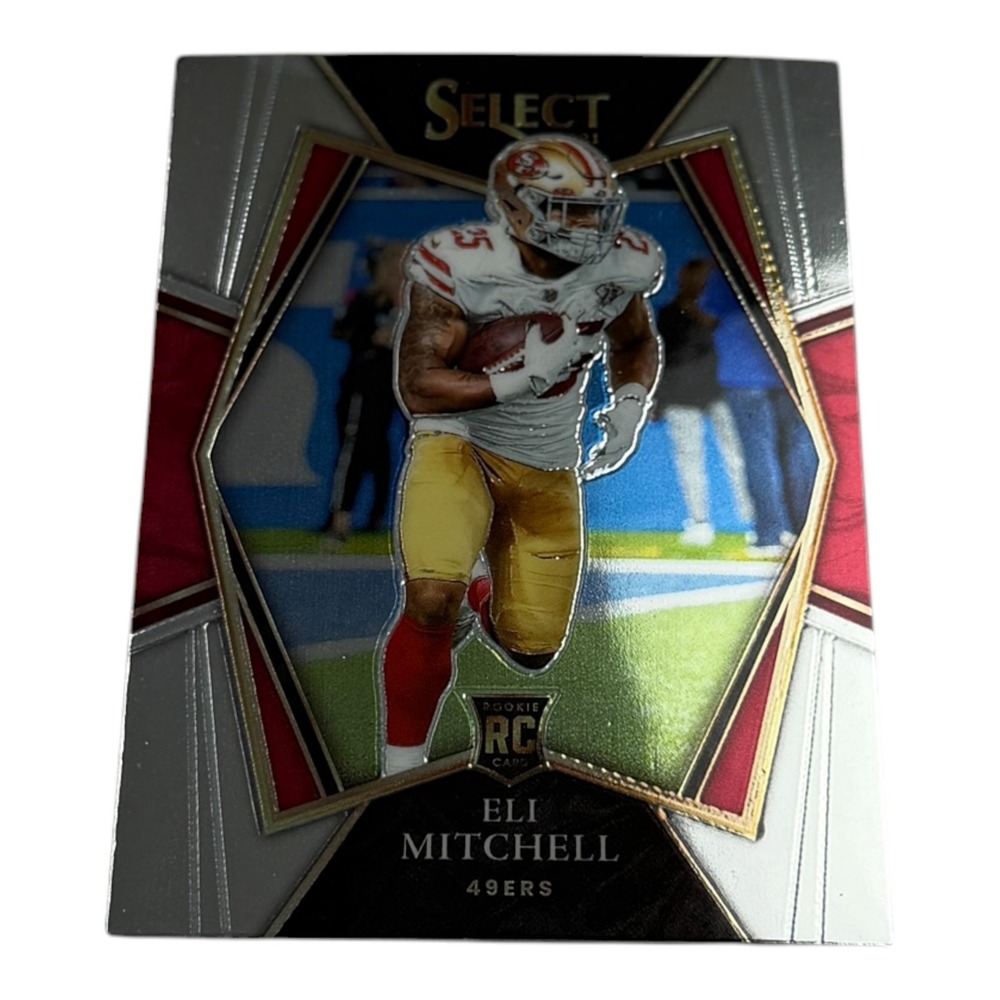2021 Panini Select Eli Mitchell Premier Level Silver Prizm Rookie Card 192 49ers
